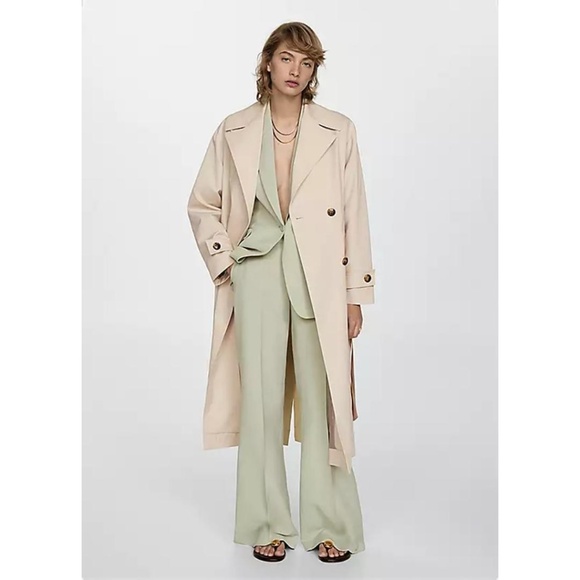 Mango Angela Water-Repellent Trench  NWT - Picture 1 of 10